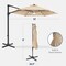 Best Choice Products 10ft 360° Rotating Cantilever Easy Auto Open Patio Umbrella w/ Solar LED Lights